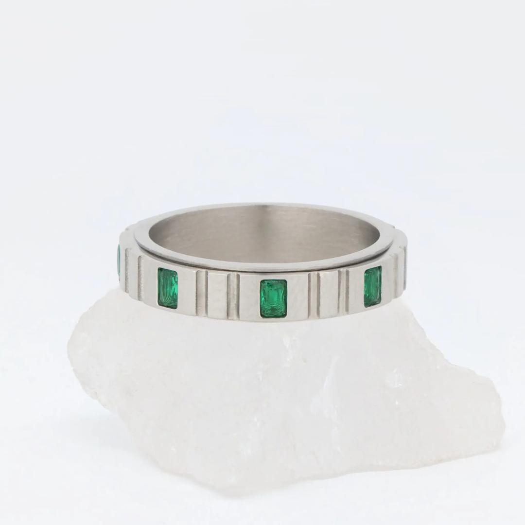 Emerald Fidget Ring